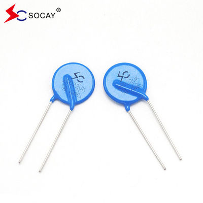 Ф20mm Varistor de óxido metálico 20D101K / 20D101KJ Ampla tensão de operação V1mA 18V - 1800V