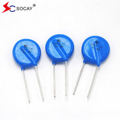 Ф20mm Varistor de óxido metálico 20D101K / 20D101KJ Ampla tensão de operação V1mA 18V - 1800V