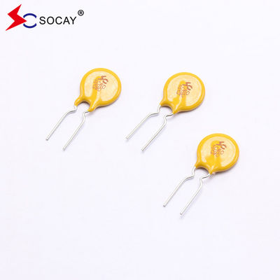 Fusível reiniciável de chumbo radial PPTC SC60-090CW0D I manter 0,9A Tensão máxima 60Vdc