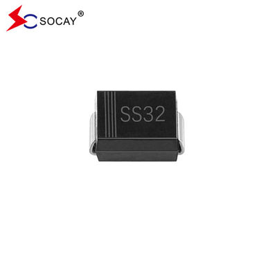 20VRRM Diodo de barreira Schottky SS32B Montador de superfície VRMS Pacote SMB de 14 V