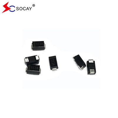 30V 3A 100A 500pF Diodo de barreira Schottky SS33A em DO-214AC ((SMA) Pacote